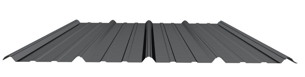 black, metal roofing sheets
