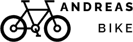 Andres bike logo on a black background.